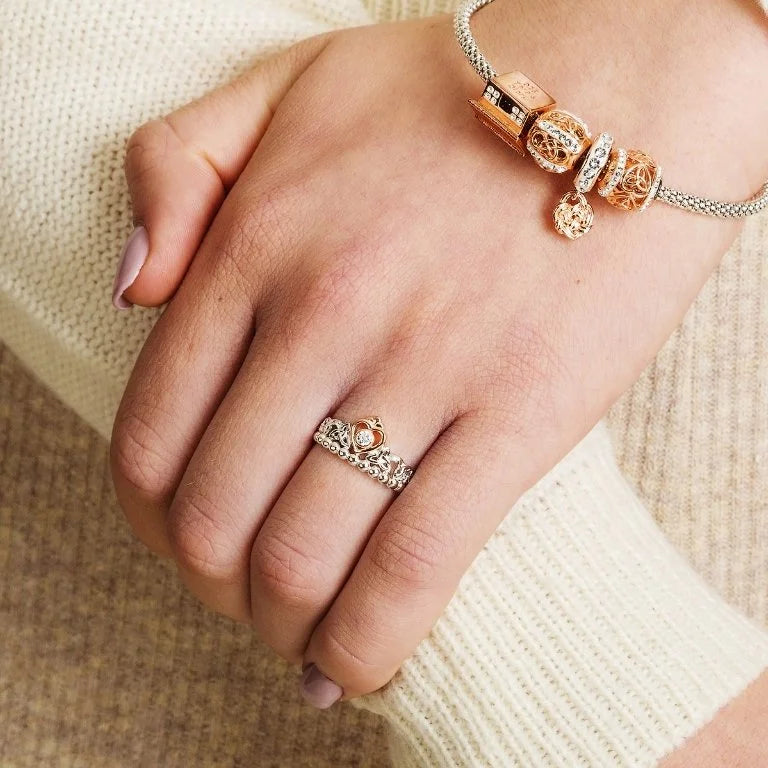 Taraxca Rings Tara's Princess Heart Trinity Ring - Sterling Silver – Callaghan Jewellers