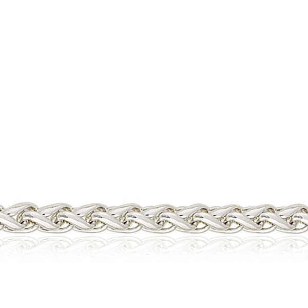 sterling silver braided curb chain bracelet