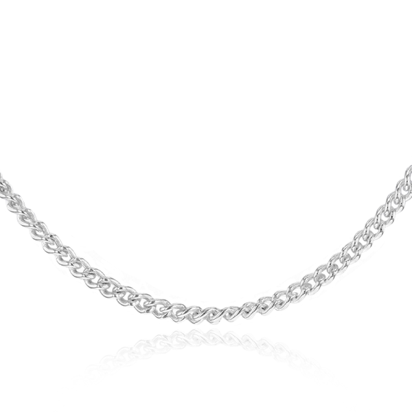 Sterling Silver 100 Round Curb Chain 46cm/18"