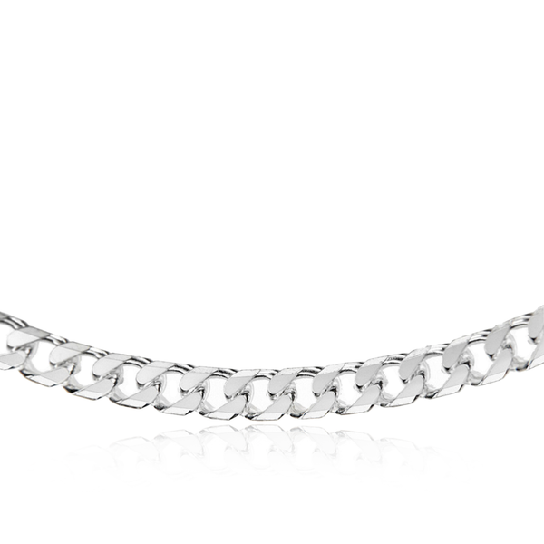 Sterling Silver 130 Diamond Cut Panza Curb Chain 51cm/20"