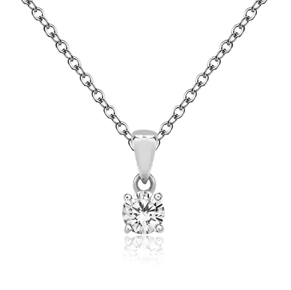 sterling silver cz cubic zirconia stone pendant chain necklace