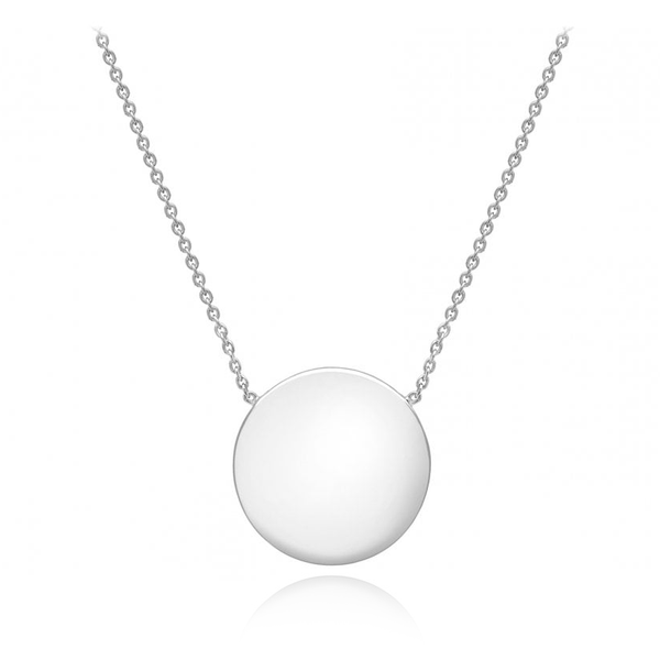 sterling silver disc necklace