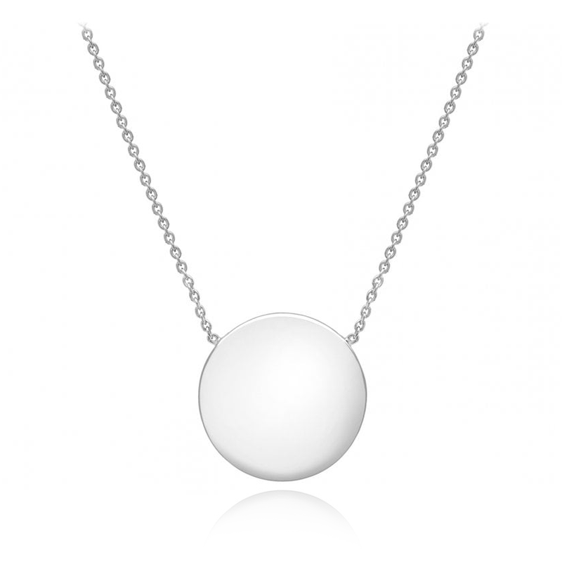 sterling silver disc necklace