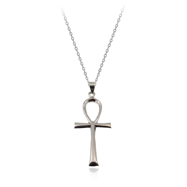 sterling silver egyptian ankh cross pendant necklace