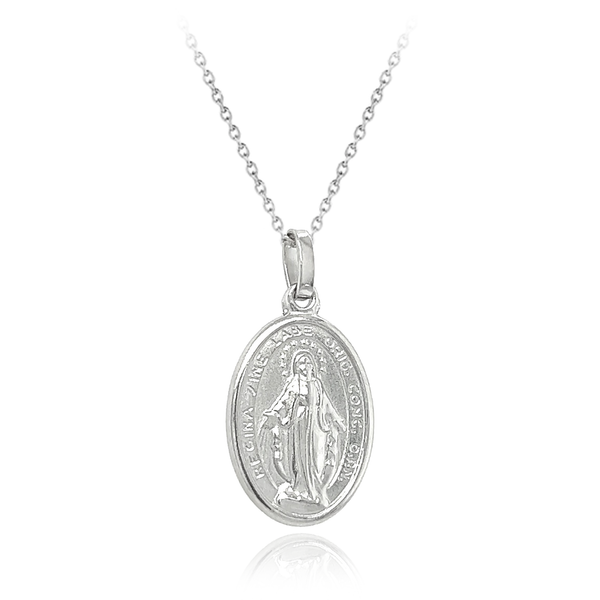 Sterling Silver Miraculous Medal Necklace