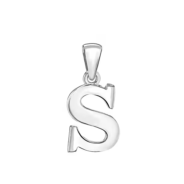 Sterling Silver 'S' Initial Pendant