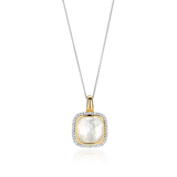 ti sento milano yellow gold silver mother of pearl cz cubic zirconia stones pendant necklace