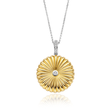 ti sento milano yellow gold pendant cz cubic zirconia stone necklace