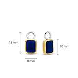 ti sento milano small hopp charms earrings yellow gold silver blue stone cz drop