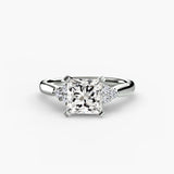 Solitaire with Cluster Shoulders 2