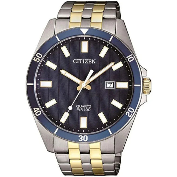 CITIZEN BLACK dial MIX metal steel silver gold WATCH