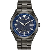 CITIZEN BLUE GREY STEEL WATCH