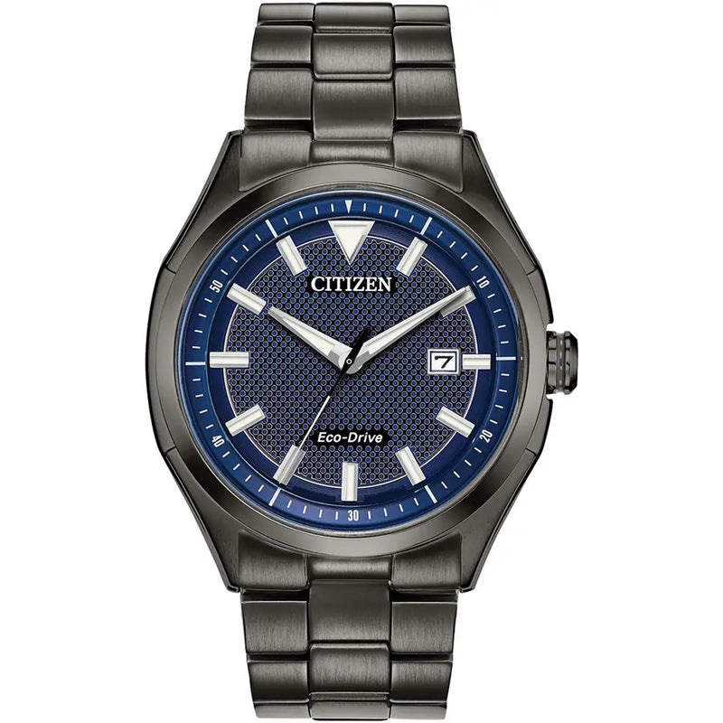 CITIZEN BLUE GREY STEEL WATCH