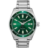 CITIZEN GREEN STEEL WATCH