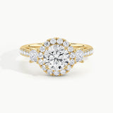 Yellow Gold, Round, down view