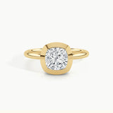 Yellow Gold, Cushion, down view
