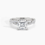 950 Platinum, Asscher, down view