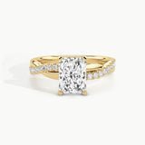 Yellow Gold, Radiant, down view
