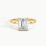 Yellow Gold, Emerald, down view