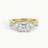 Yellow Gold, Asscher, down view