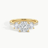Yellow Gold, Cushion, down view