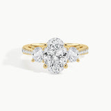Yellow Gold, Oval, down view