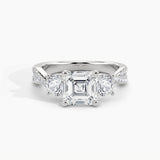 950 Platinum, Asscher, down view