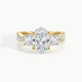 Yellow Gold, Oval, down view