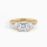 Yellow Gold, Asscher, down view