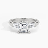 950 Platinum, Asscher, down view