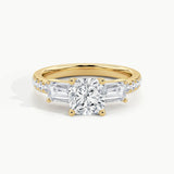 Yellow Gold, Cushion, down view