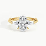 Yellow Gold, Oval, down view