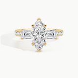Yellow Gold, Marquise, down view