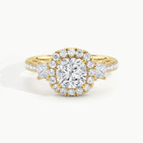 Yellow Gold, Cushion, down view