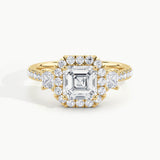 Yellow Gold, Asscher, down view