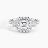 950 Platinum, Asscher, down view