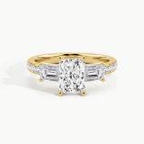 Yellow Gold, Radiant, down view