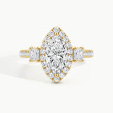 Yellow Gold, Marquise, down view