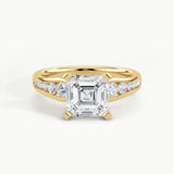 Yellow Gold, Asscher, down view