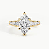 Yellow Gold, Marquise, down view