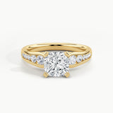 Yellow Gold, Cushion, down view