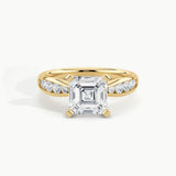 Yellow Gold, Asscher, down view
