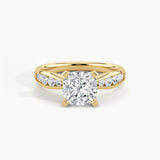 Yellow Gold, Cushion, down view