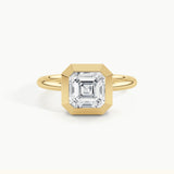 Yellow Gold, Asscher, down view