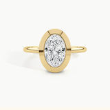 Yellow Gold, Oval, down view