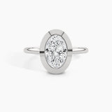950 Platinum, Oval, down view