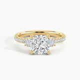 Yellow Gold, Cushion, down view