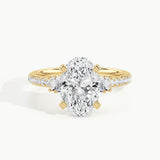 Yellow Gold, Oval, down view