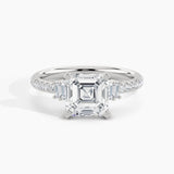 950 Platinum, Asscher, down view