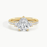 Yellow Gold, Pear, down view